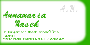 annamaria masek business card